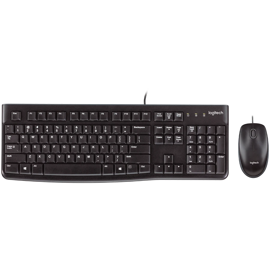 Laidinis klaviatūros ir pelės komplektas Logitech MK120, RUS išdėstymas