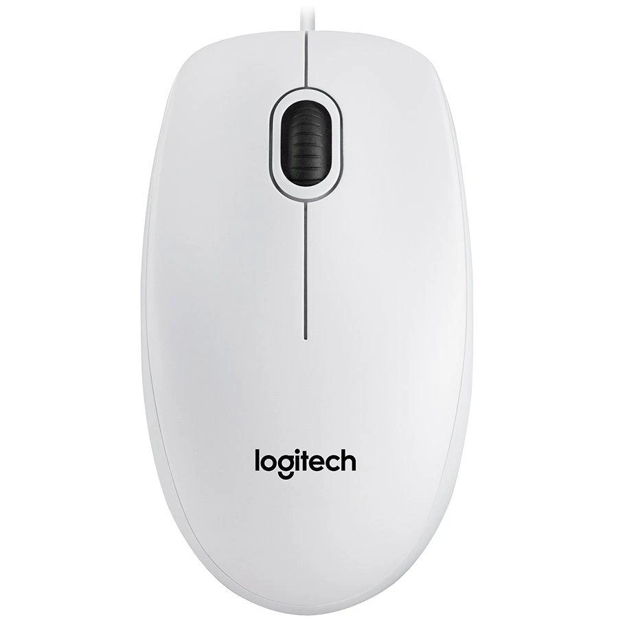 Pelė LOGITECH B100, USB, balta sp.