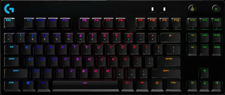 Žaidimų klaviatūra Logitech G Pro X TKL Lightspeed, US išdėstymas, Juodos spalvos
