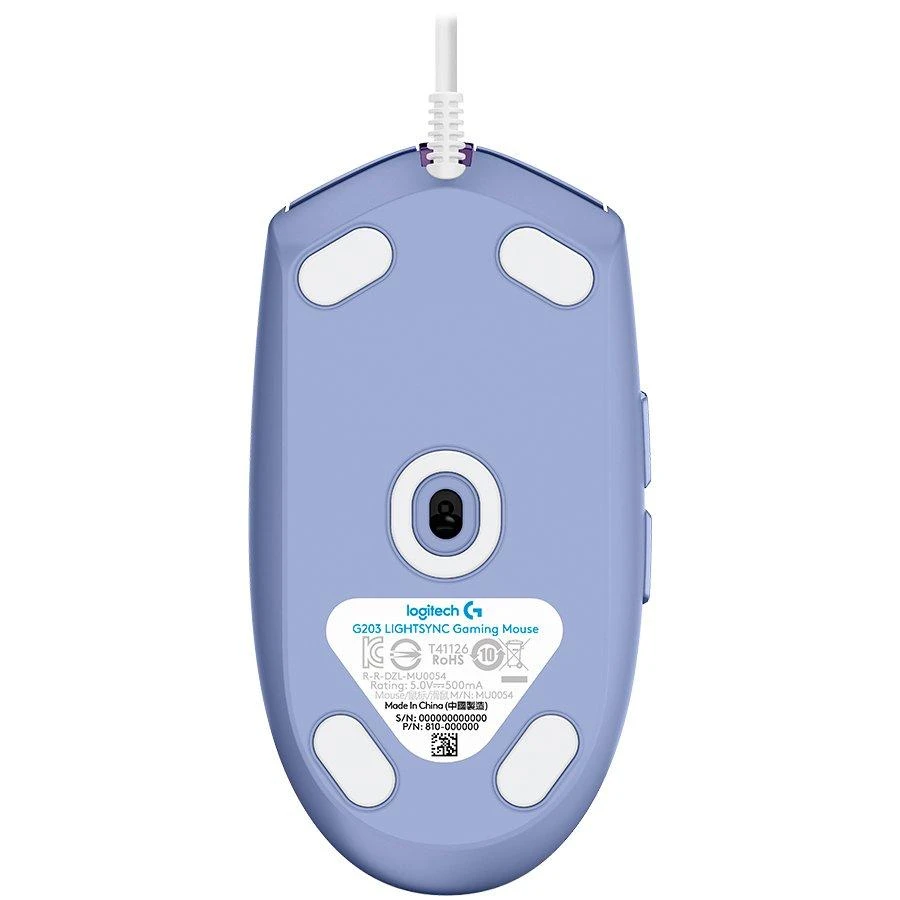 Pelė žaidimams Logitech G203 Lightsync RGB, Lilac