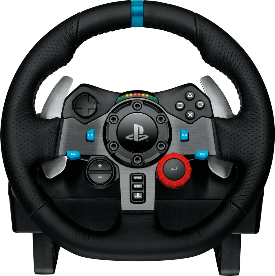 Logitech G29 SE Driving Force žaidimų vairas su pedalais, su „Force Feedback“ technologija + Logitech G Driving Force pavarų perjungimo svirtis, skirta PS5, PS4 ir PC (991-000557)