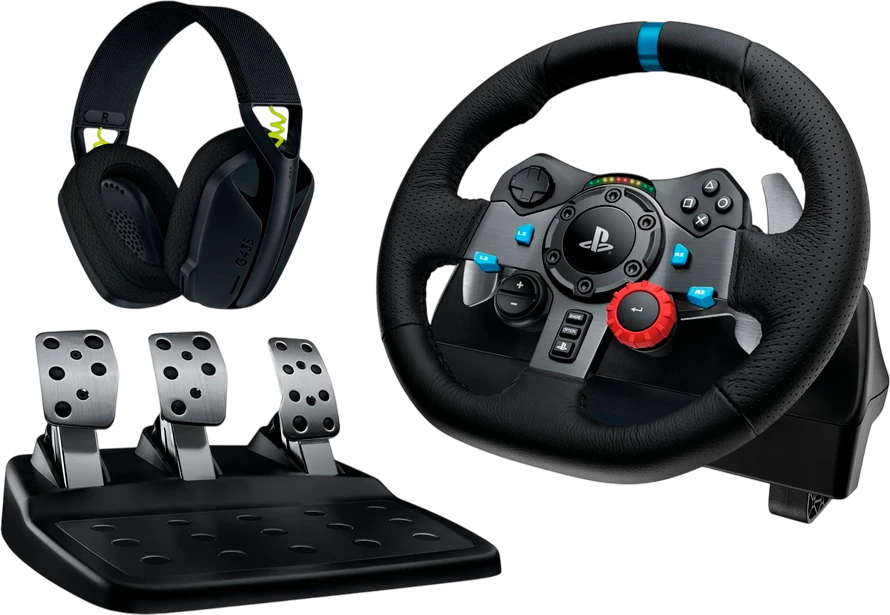 Logitech G29 + G435 Juoda