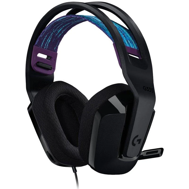 Laidinės žaidimų ausinės Logitech G335, juodos spalvos