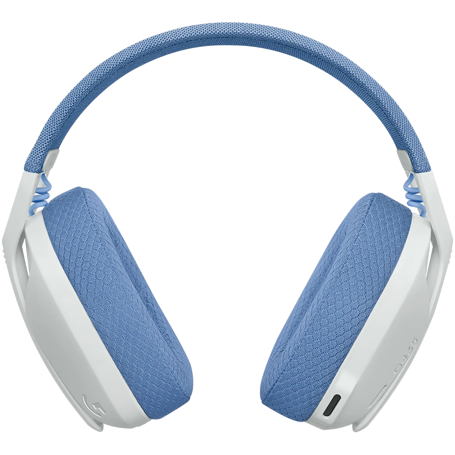 Žaidimų ausinės Logitech G435 Lightspeed, baltos/alyvų spalvos aprašymas - Prekės nuotrauka