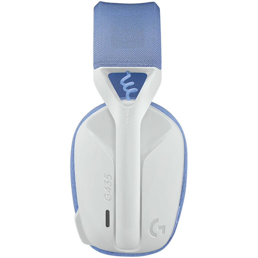 Žaidimų ausinės Logitech G435 Lightspeed, baltos/alyvų spalvos
