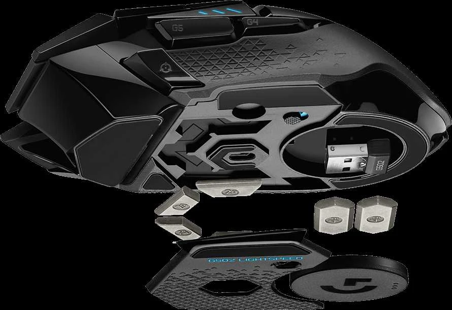 Belaidė žaidimų pėlė Logitech G502 X Lightspeed, Juodos spalvos