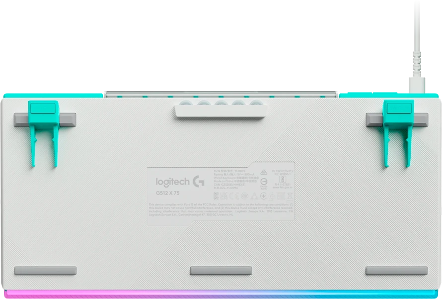 Klaviatūra žaidimai Logitech G512 X 75 laidinis magnetinis-mechaninis apšvietimas balta