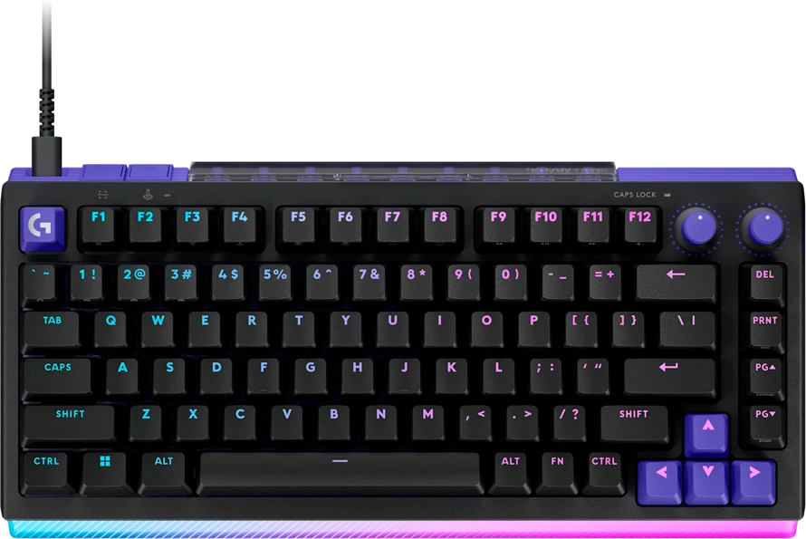 Klaviatūra žaidimams Logitech G512 X 75 przewodowa magnetyczno-mechaniczna podświetlana juoda