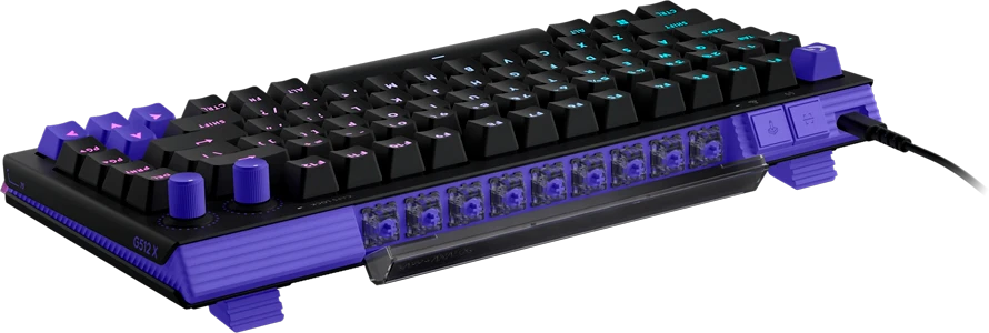 Klaviatūra žaidimams Logitech G512 X 75 przewodowa magnetyczno-mechaniczna podświetlana juoda