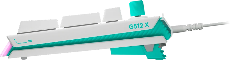 LOGITECH G512 X 98 Klaviatūra su laidu žaidimams - Baltas - US INT'L - USB - EMEA28i - 935 - TACTILE