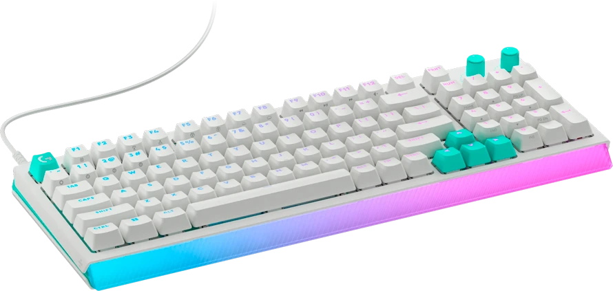 LOGITECH G512 X 98 Klaviatūra su laidu žaidimams - Baltas - US INT'L - USB - EMEA28i - 935 - TACTILE