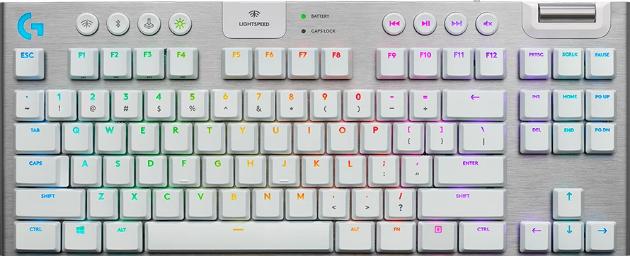 Logitech G915 X Lightspeed belaidė mechaninė klaviatūra | US, TACTILE SWITCHES | Balta