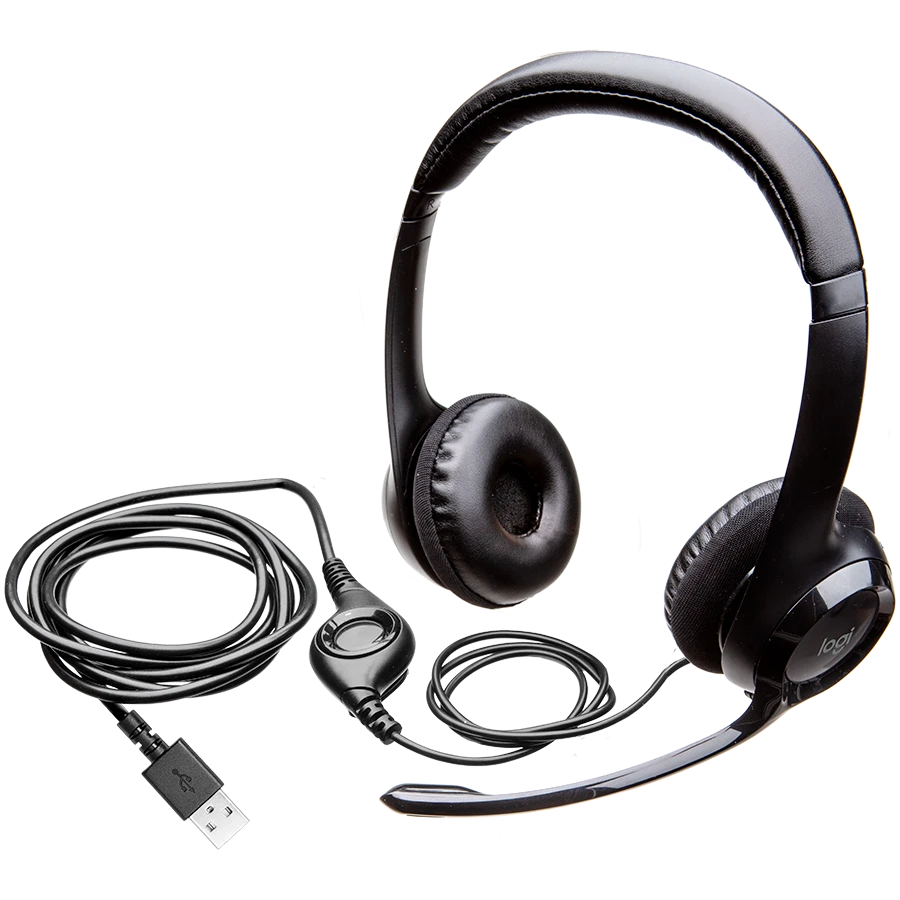 Universalios ausinės Logitech H390, su mikrofonu, USB jungtis
