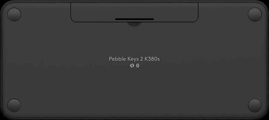 Belaidė klaviatūra Logitech PEBBLE KEYS 2 K380S, Grafito spalvos, Išdėstymas: Šiaurės šalių (Qwerty)