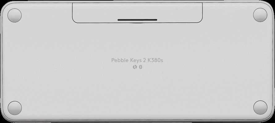 Belaidė klaviatūra Logitech PEBBLE KEYS 2 K380S, Baltos spalvos, Išdėstymas: Šiaurės šalių (Qwerty)