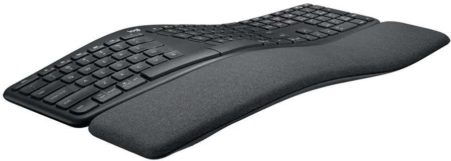 Logitech ERGO K860 SPLIT belaidė klaviatūra verslui, grafito spalvos, JAV tarptautinis išdėstymas (Qwerty)