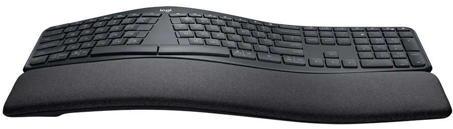 Logitech ERGO K860 SPLIT belaidė klaviatūra verslui, grafito spalvos, JAV tarptautinis išdėstymas (Qwerty)