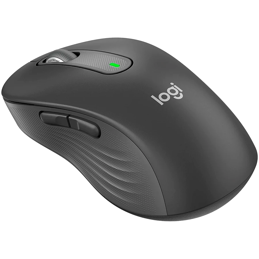 LOGITECH Signature M650 verslui Optinė pelė 5 mygtukai wireless Bluetooth 2.4 GHz Bolt USB receiver graphite