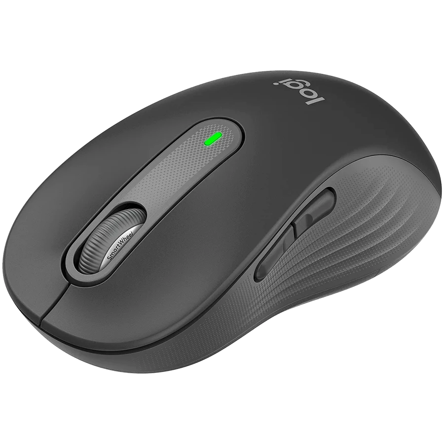 LOGITECH Signature M650 verslui Optinė pelė 5 mygtukai wireless Bluetooth 2.4 GHz Bolt USB receiver graphite