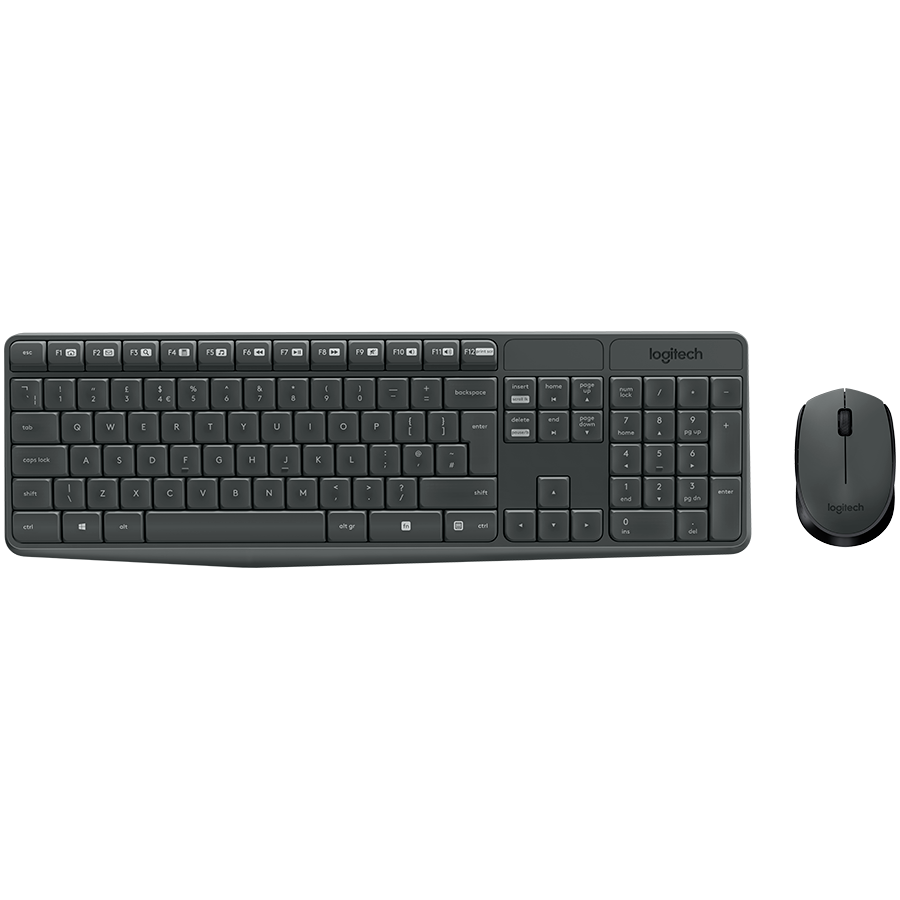 Belaidis klaviatūros ir pelės rinkinys Logitech MK235, RU išdėstymas