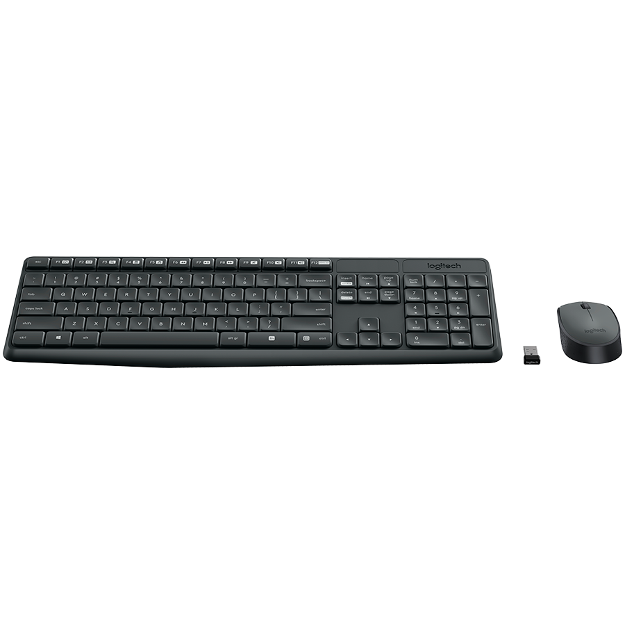 Belaidis klaviatūros ir pelės rinkinys Logitech MK235, RU išdėstymas