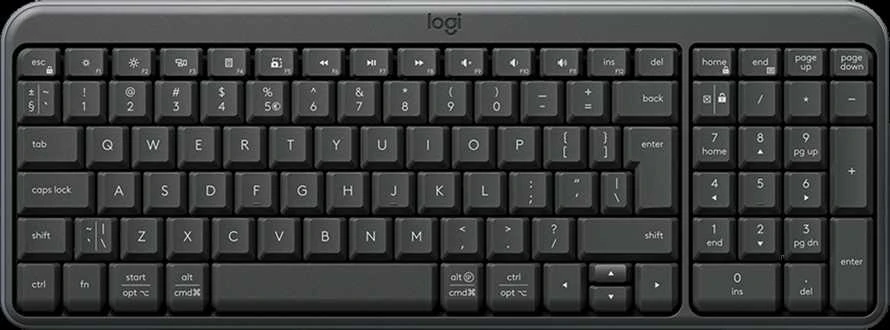 Klaviatūra LOGITECH MK250 - GRAPHITE - JAV TARPTAUTINIS - 2.4GHZ/BT - INTNL-973