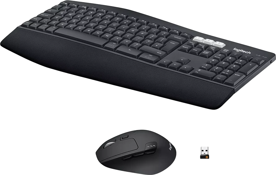 Klaviatūra LOGITECH MK880 verslui – grafito spalvos – JAV tarptautinis – 2,4 GHz/BT – INTNL-973