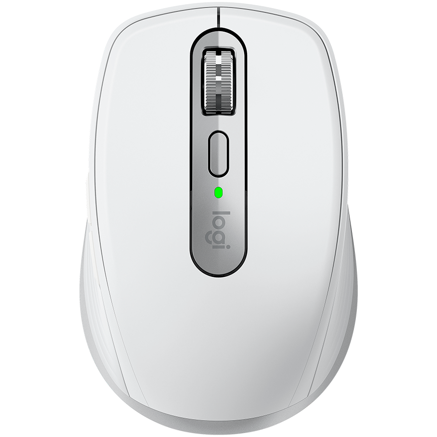 Belaidė pelė Logitech MX Anywhere 3S - RF belaidė + Bluetooth, lazerinis, 8000 DPI, Pale Pilkas (Baltas)