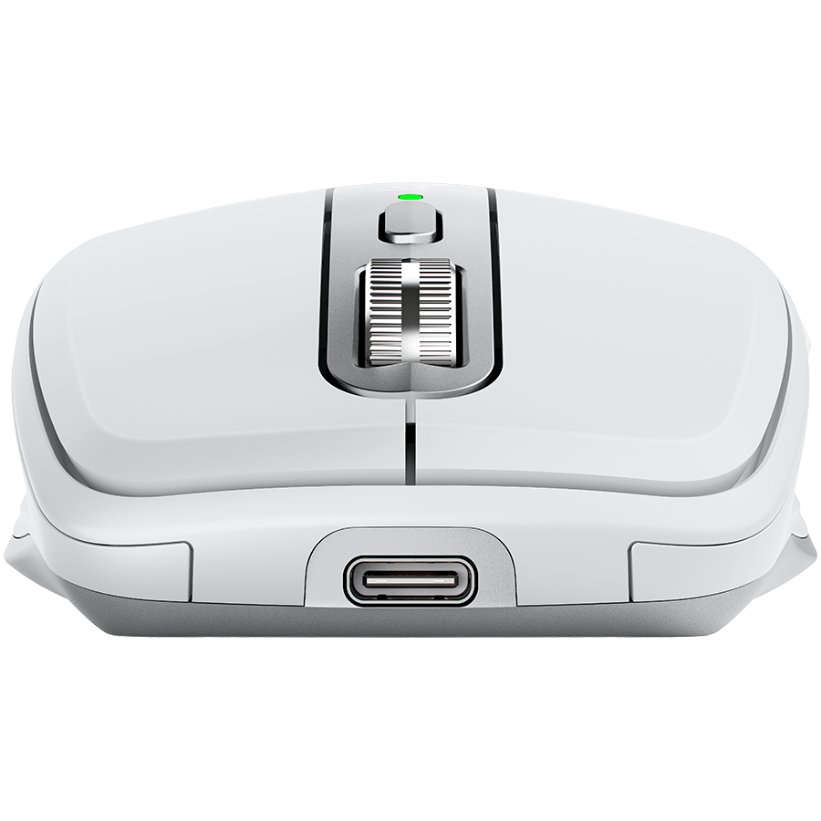 Belaidė pelė Logitech MX Anywhere 3S - RF belaidė + Bluetooth, lazerinis, 8000 DPI, Pale Pilkas (Baltas)