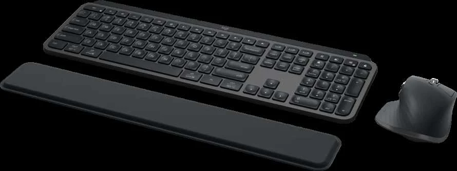Belaidė klaviatūra ir pelė + Atrama riešui Logitech MX Keys S Combo, Graphite
