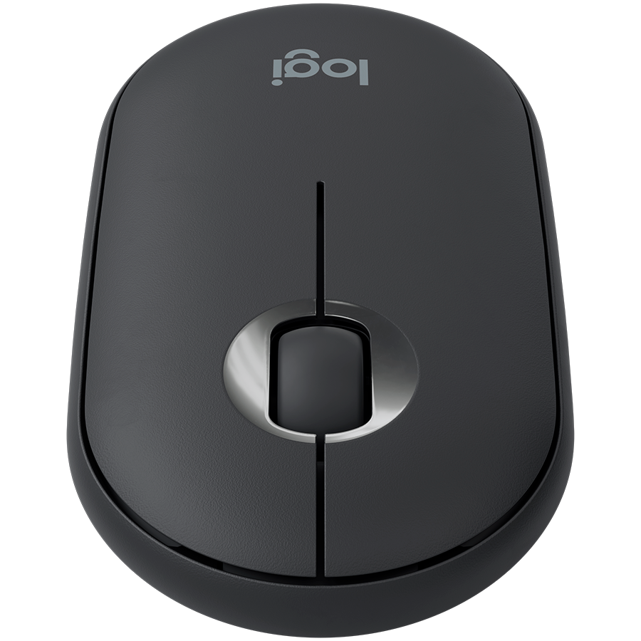 Minimalistinė moderni ir tyli belaidė pelė Logitech Pebble M350, Grafito spalvos