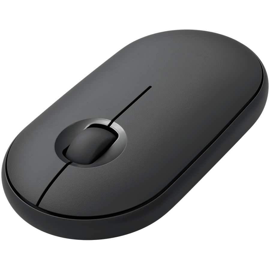 Minimalistinė moderni ir tyli belaidė pelė Logitech Pebble M350, Grafito spalvos