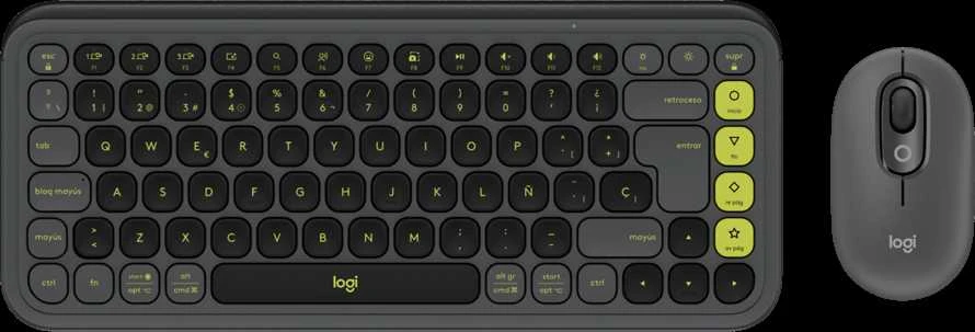 Klaviatūra LOGITECH POP ICON COMBO – GRAFITE – JAV INT'L – BT – INTNL-973