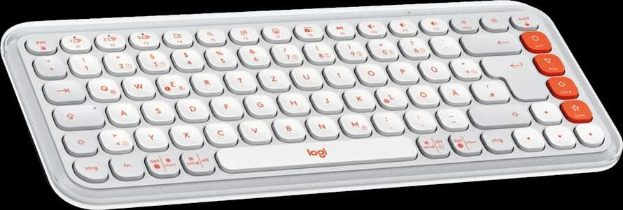 Klaviatūra LOGITECH POP ICON COMBO - OFF Baltas - US INT'L - BT - INTNL-973