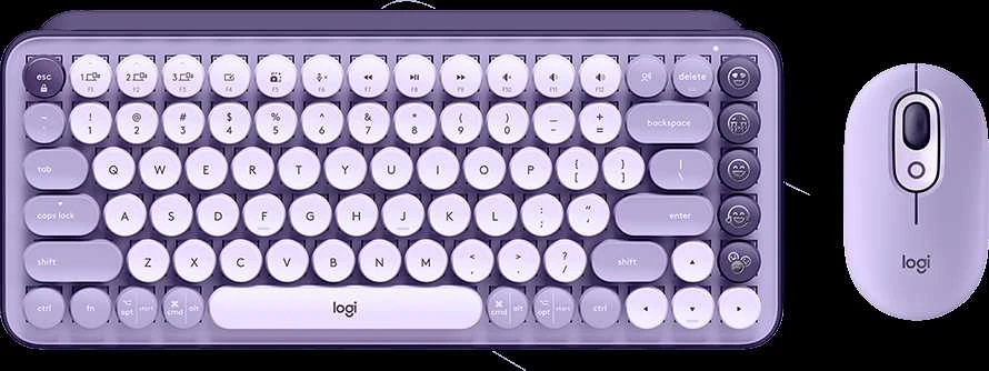 Klaviatūra LOGITECH POP Piktogramų klavišai – ALYVINĖ – JAV INT'L – BT – INTNL-973