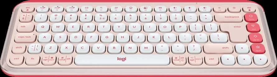 Klaviatūra LOGITECH POP Piktogramos klavišai – ROSE – JAV INT'L – BT – INTNL-973