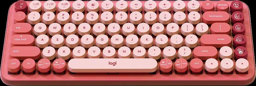 Klaviatūra LOGITECH POP Piktogramos klavišai – ROSE – JAV INT'L – BT – INTNL-973