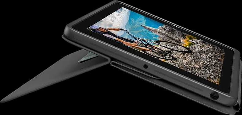 Planšetinio kompiuterio dėklas Logitech Rugged Folio, Anglų kalba (JK), C tipo USB, Pilkos spalvos