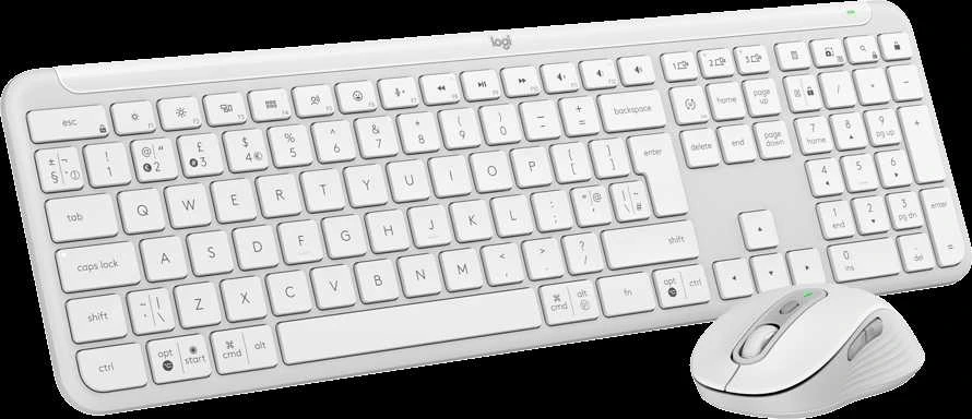 Klaviatūra LOGITECH Signature Slim Combo MK950 - OFF Baltas - US INT'L - 2.4GHZ/BT - INTNL-973