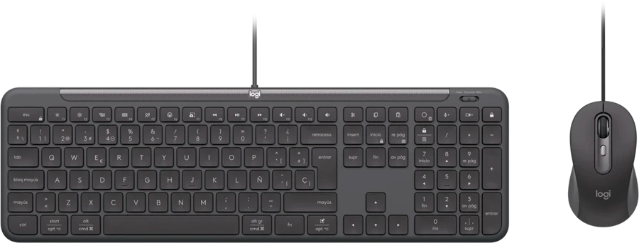 Klaviatūra LOGITECH Signature Slim MK620 su laidu Combo verslui - GRAPHITE - US INT'L - USB - N/A - INTNL-973 - USB-C