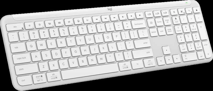 LOGITECH SIGNATURE SLIM Belaidė klaviatūra K950 - OFF Baltas - US INT'L - 2.4GHZ/BT - INTNL-973