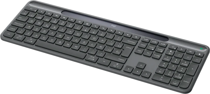 Logitech Signature Slim Solar+ K980 verslui Belaidė klaviatūra, RF+Bluetooth, JAV tarptautinis, grafito spalvos