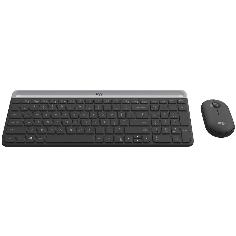 Logitech MK470 Slim Wireless Combo, belaidė klaviatūra ir pelė, Nordic išdėstymas, Balta