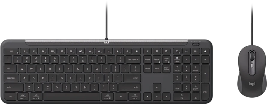 Klaviatūra LOGITECH su laidu COMBO MK620 verslui - GRAPHITE - PAN - USB - NORDIC-613 - USB-C MK620B