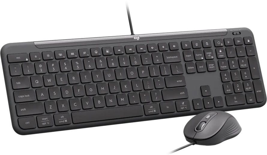 Klaviatūra LOGITECH su laidu COMBO MK620 verslui - GRAPHITE - PAN - USB - NORDIC-613 - USB-C MK620B