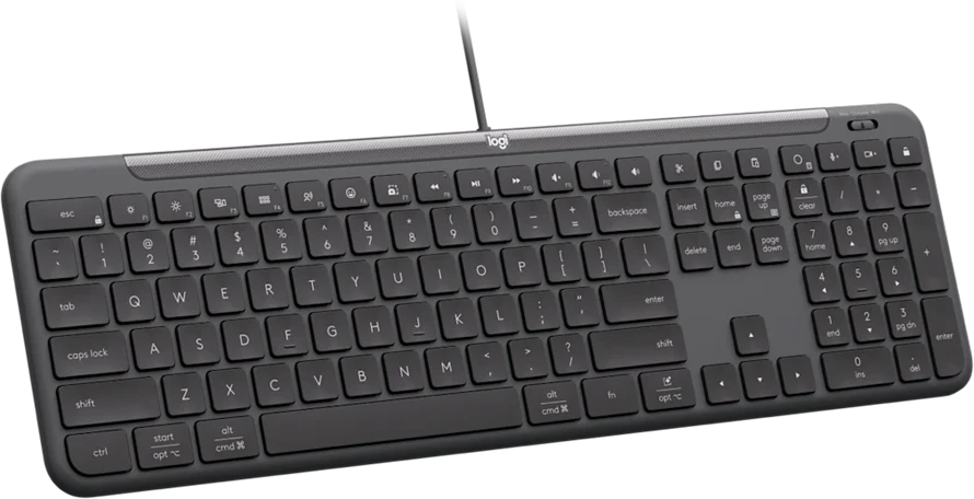 Klaviatūra LOGITECH su laidu KB K620 verslui - GRAPHITE - PAN - USB - NORDIC-613 - USB-C K620B