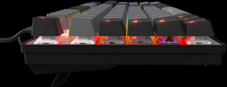 LORGAR Azar 514, Laidinė mechaninė žaidimų klaviatūra, RGB foninis apšvietimas, 1680000 spalvų variacijų, 18 režimų, klavišų skaičius: 104, 50 mln. paspaudimų, linijiniai „dream“ jungikliai, 3,4 m ilgio spyruoklinis laidas, ABS plastikas+metalas, magnetinis dangtelis, 450*136*39 mm, 1,17 kg, juodas, EN išdėstymas