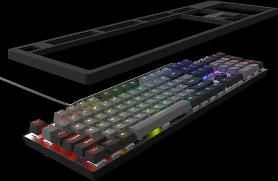 LORGAR Azar 514, Laidinė mechaninė žaidimų klaviatūra, RGB foninis apšvietimas, 1680000 spalvų variacijų, 18 režimų, klavišų skaičius: 104, 50 mln. paspaudimų, linijiniai „dream“ jungikliai, 3,4 m ilgio spyruoklinis laidas, ABS plastikas+metalas, magnetinis dangtelis, 450*136*39 mm, 1,17 kg, juodas, EN išdėstymas