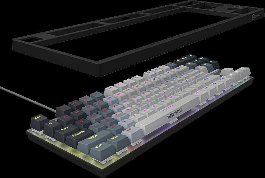LORGAR Azar 514TKL, su laidu RGB mechaninė klaviatūra žaidimams, baltas, EN išdėstymas