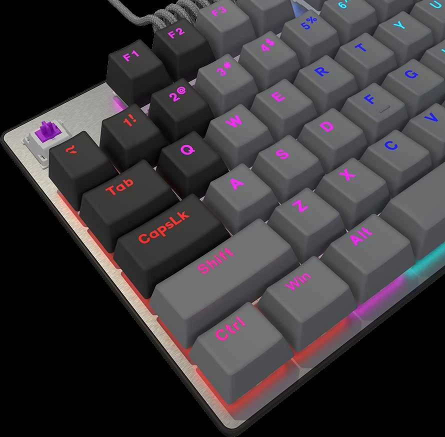 LORGAR Azar 514TKL, su laidu RGB mechaninė klaviatūra žaidimams, juodas, EN išdėstymas